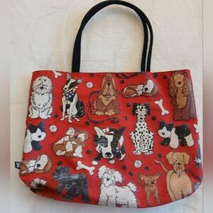 Whiskers & Tails Dog Print Coated Canvas Tote